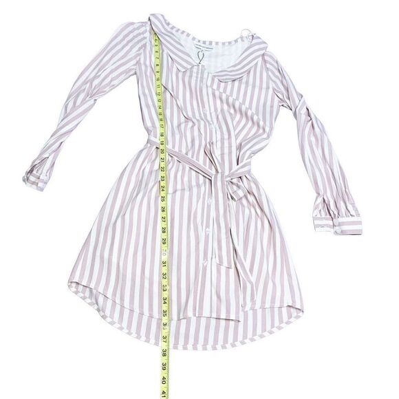 Cupcakes and Cashmere Women's Daylily Yarn Dyed Rayon Stripe Shirt Dress Size XS - Picture 12 of 16